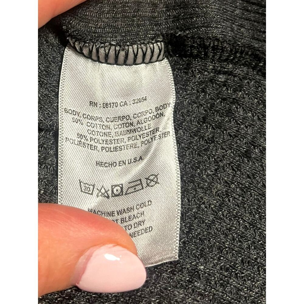Anthropologie T.La Vicky Thermal Waffle V-Neck Tunic Top, Charcoal Gray, M NEW - Picture 8 of 8